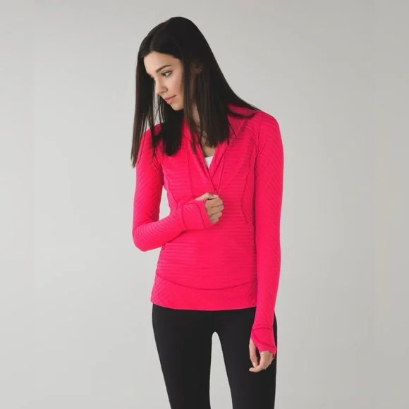 Lululemon | Think Fast Pullover | Double Trouble Stripe Boom | Women’s Size 4 - Picture 1 of 11